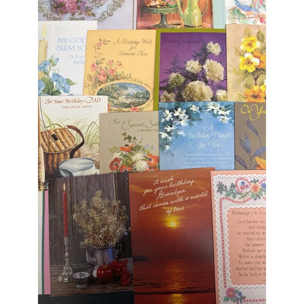 Vintage Birthday Cards Some Fronts ONLY Scrapbooking Crafts Decoupage Lot of 50+